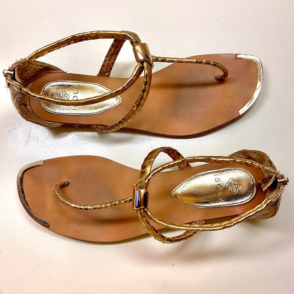 Golden leather ISOLA Sandals